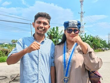 Ketua Cabang GMKI kupang Andraviani F. U. Laiya Bersama Kabid Aksi dan Pelayanan Putra Umbu Toku Ngudang. Foto: Dok. Pribadi/