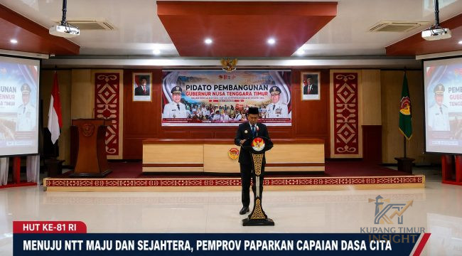 Penyampaian Capaian Dasa Cita oleh Gubernur NTT. Foto: Dok. Yanto/