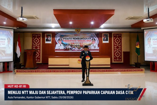 
					Penyampaian Capaian Dasa Cita oleh Gubernur NTT. Foto: Dok. Yanto/