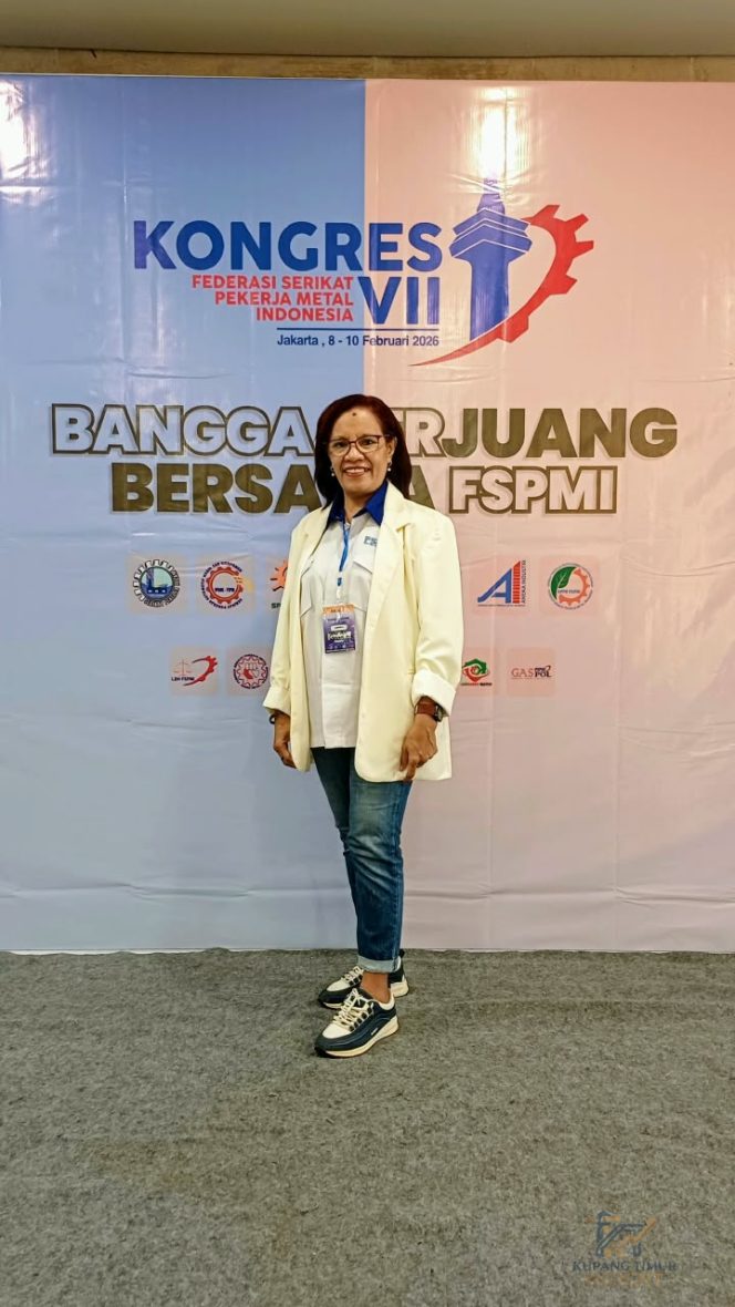 
					etua Federasi Serikat Pekerja Metal Indonesia (FSPMI) NTT, Sarlina M. Asbanu. Foto: Dok. Pribadi/
